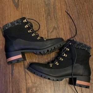 JustFab winter lace up boots